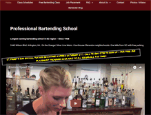 Tablet Screenshot of bartending-school.com